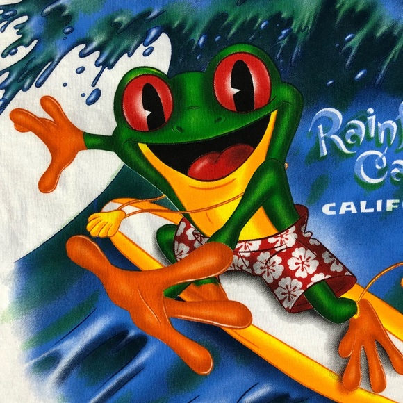 Rainforest Cafe California Frog Surfing T shirt - Picture 4 of 6